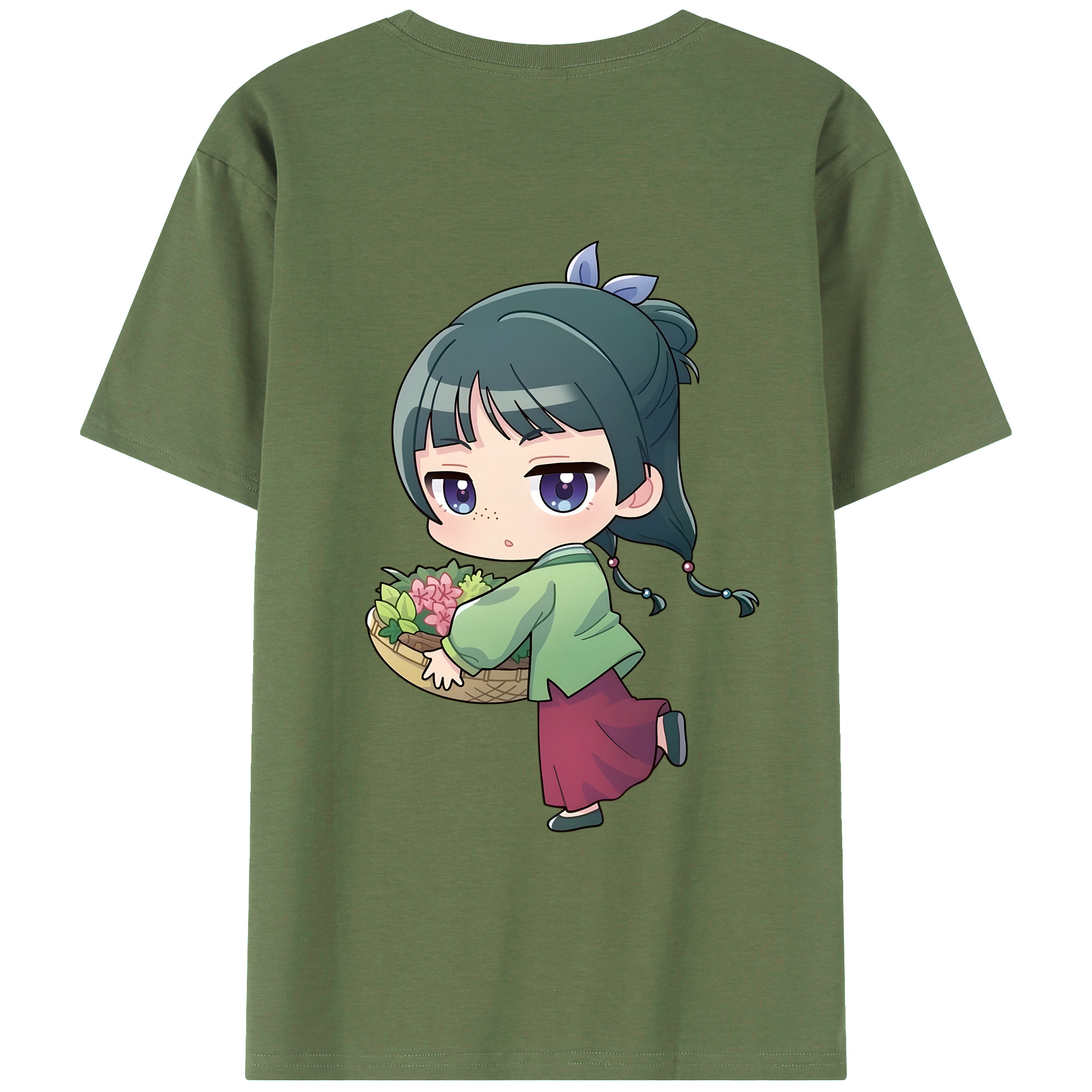 （画像用） 薬屋のひとりごと The Apothecary Diaries 綿100％ メンズ半袖Tシャツ（バックプリント） 通気性